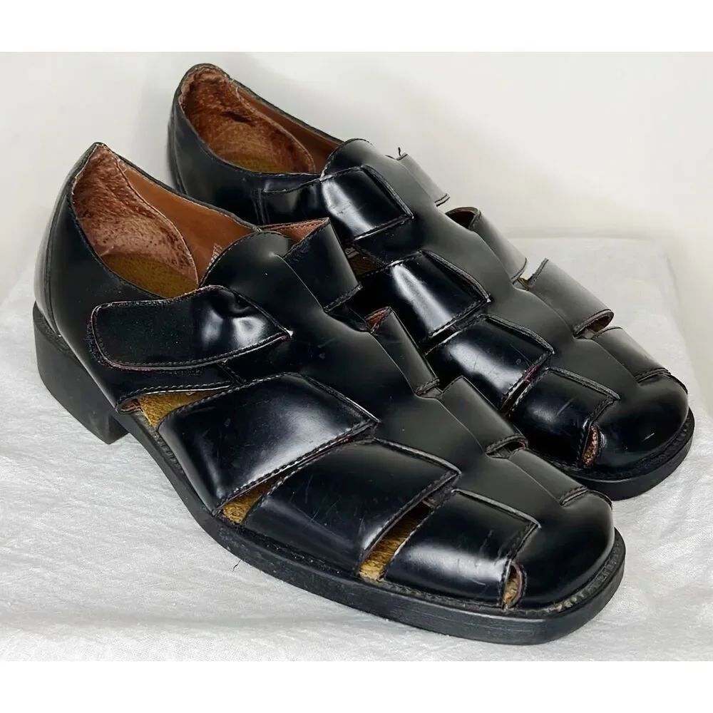 Hunter Bay Fisherman Leather Loafer Black Mens Size 9.5